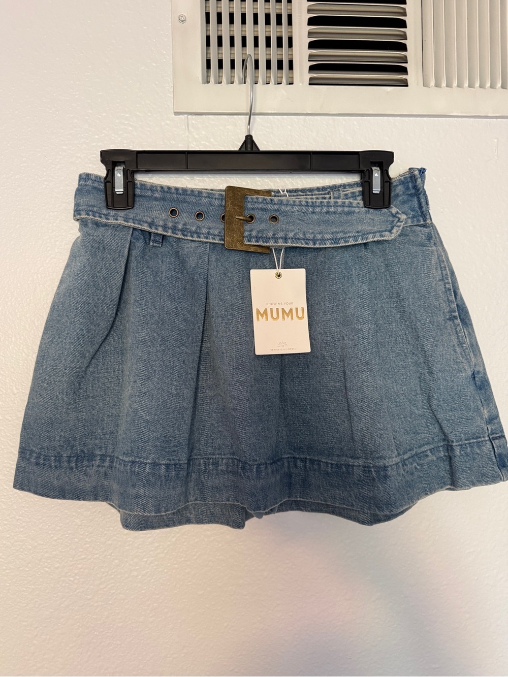 Show Me Your MuMu Lohan Mini Skort in Ozone Indigo — NWT Size S - Picture 4 of 6